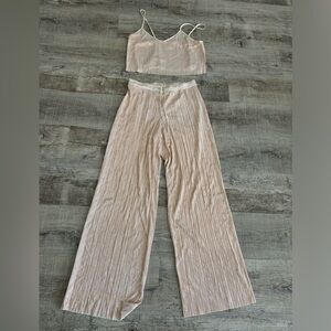 2 piece rose gold Victoria secret sleep set - size small